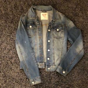 Semi distressed jean jacket